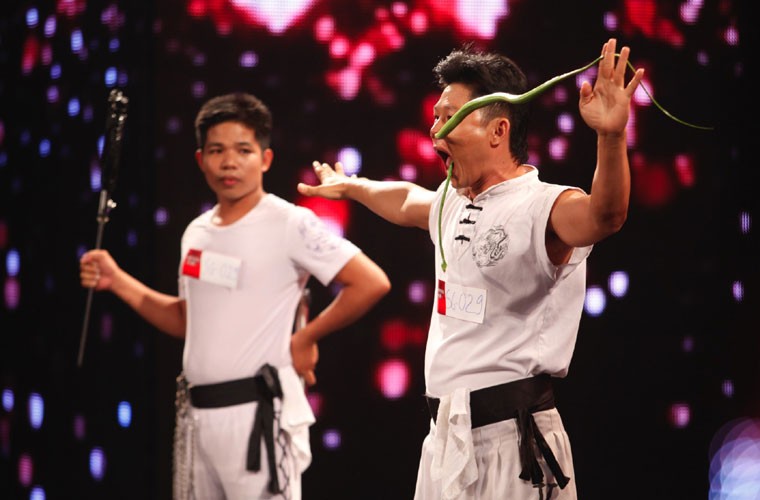 Gây bất ngờ nhất trong tập 8 "Vietnam's Got Talent", phát sóng tối 16/11 phải kể đến màn biểu diễn của các thành viên nhóm Kungfu.